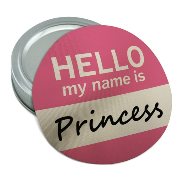 Princess Hello My Name Is Round Rubber Non-Slip Jar Gripper Lid Opener