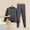 Dark Gray, variant on Thermal Underwear for Women Fleece Lined Base Layer Top Bottom Winter Clothes Solid Color Pajama Set Long Johns