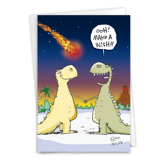 NobleWorks Funny Birthday Greeting Card with 5 x 7 Inch Envelope (1 Card) Bday Make A Wish 9735
