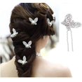 thumbnail image 1 of LASSUM 10 piezas de horquilla de cristal con perlas de mariposa, accesorios de joyería para el cabello para bodas, bailes de graduación y eventos especiales, 1 of 5