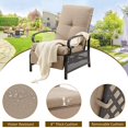 thumbnail image 4 of AECOJOY Adjustable Patio Reclining Lounge Chair with Cushions Set of 2-Beige, 4 of 9