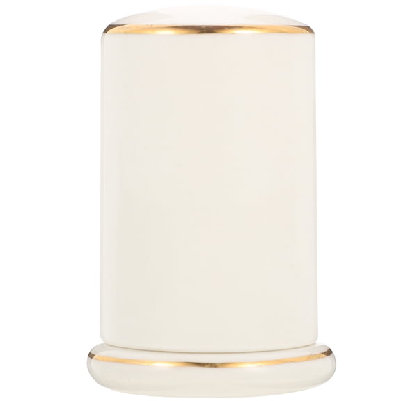 SEWOART White Ceramic Toothpick Holder Multi-Function Design for Home Office