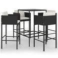 thumbnail image 1 of vidaXL Patio Bar Set Outdoor Bistro Set Bar Stool Bistro Table Poly Rattan, 1 of 6