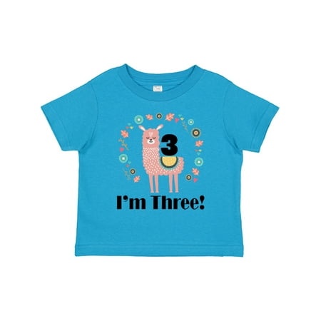 

Inktastic 3rd Birthday Llama for Girl Gift Toddler Toddler Girl T-Shirt