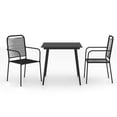 thumbnail image 3 of vidaXL Patio Dining Set Dining Table and Chairs Cotton Rope and Steel Black, 3 of 6