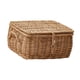 thumbnail image 1 of Cesta de almacenamiento tejida, caja de almacenamiento decorativa portátil para dormitorio, libros y juguetes. 28cmx21cmx12cm, 1 of 9