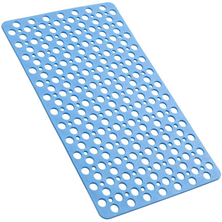 COWIN 30x17 Non-Slip Bathtub Mat with Suction Cups, Blue photo 1