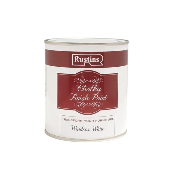 Rustins - Chalky Finish Paint Windsor White 500ml