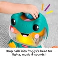Fisher-Price Light-Up & Roll Frog Musical Ball Drop Activity Toy for ...
