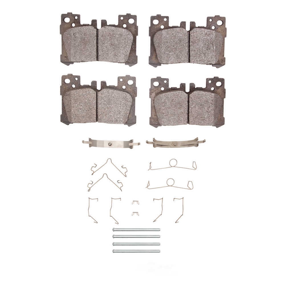 Dynamic Friction Company 1552-2063-01 DFC 5000 Advanced Brake Pads - Ceramic and Hardware Kit - OE