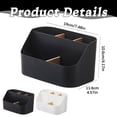 thumbnail image 3 of GZQJFMY Desk Storage Box, Divided Bamboo Desktop Organizer, Pencil Holder, Detachable Pen Holder, Remote Control Holder, Cell Phone Box, Modern Wooden Desk Side Organizer for Office Home Accessories, 3 of 4