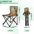 thumbnail image 3 of 600D Oxford Camping Chair Portable Foldable Chair Supports 220 lbs for Picnic, Fishing, Backpacking Red Mushrooms with Flowers, 3 of 8