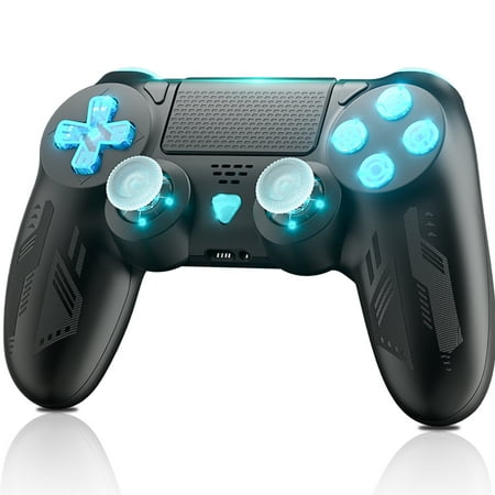 Bonadget Wireless Controller for PS4,with Custom LED Light - Compatible with Playstation 4/Slim/Pro, for Remote Joystick Ps4 Support Turbo/Dual Vibration/6-Axis Motion Sensor/ Touch Pad