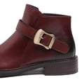 thumbnail image 6 of Santimon Monk Strap Leather Shoes Casual Chelsea Boots Dress Oxford Boots Ankle Boots Red 11 US, 6 of 8