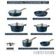 thumbnail image 2 of Country Kitchen Juego de utensilios de cocina antiadherentes de aluminio fundido: utensilios de cocina duraderos para cocinar todos los días, Navy Diamond, 11 piezas., 2 of 5