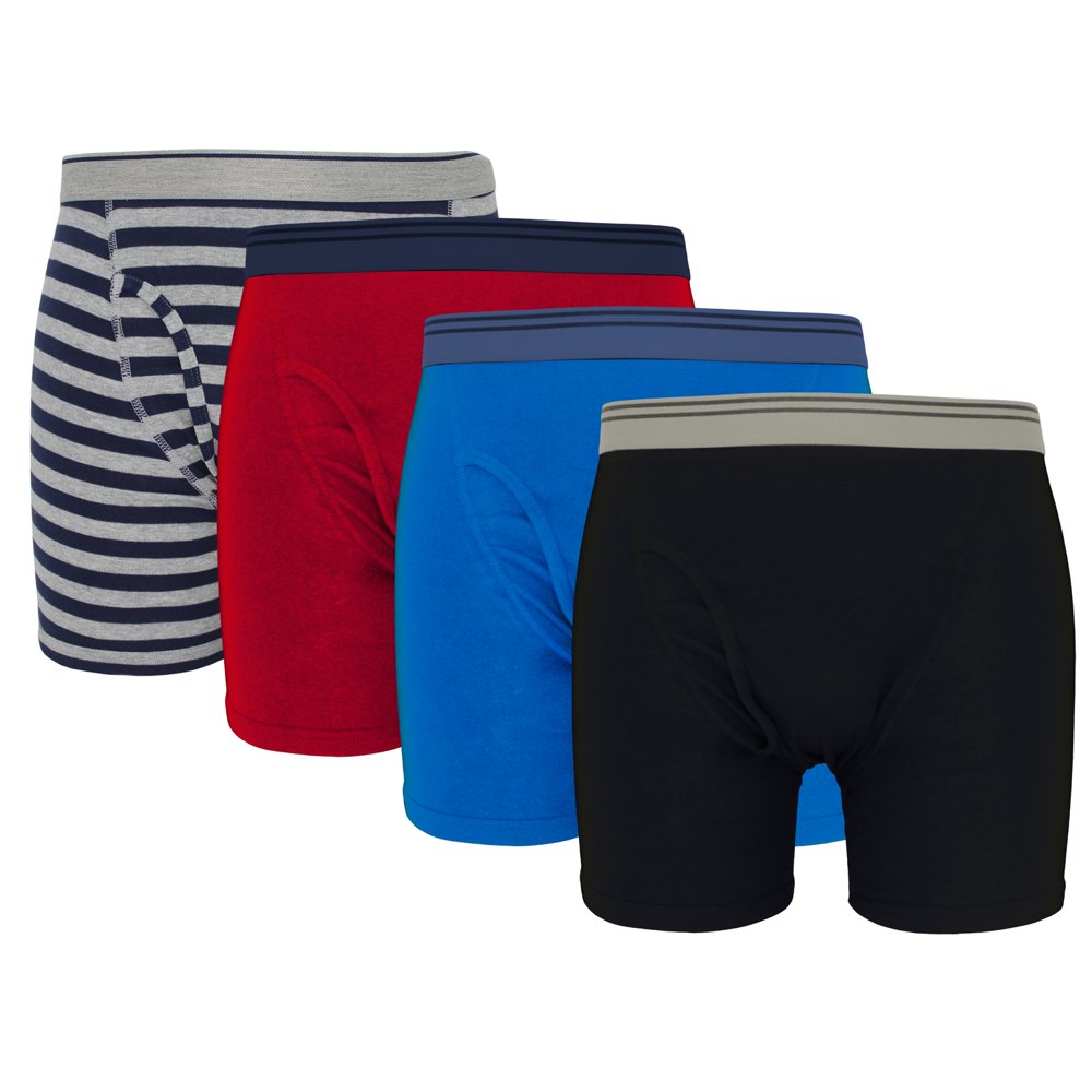 American Casual Premium Men's Underwear Boxer Briefs, 4 Pack 100