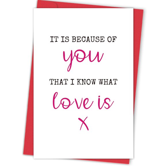Tarjeta de San Valentín Qiyepbro Romantic para novio/esposo
