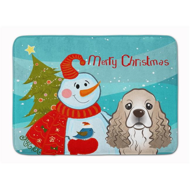 Carolines Treasures Bb1836rug Snowman With Cocker Spaniel Machine Washable Memory Foam Mat Walmart Canada