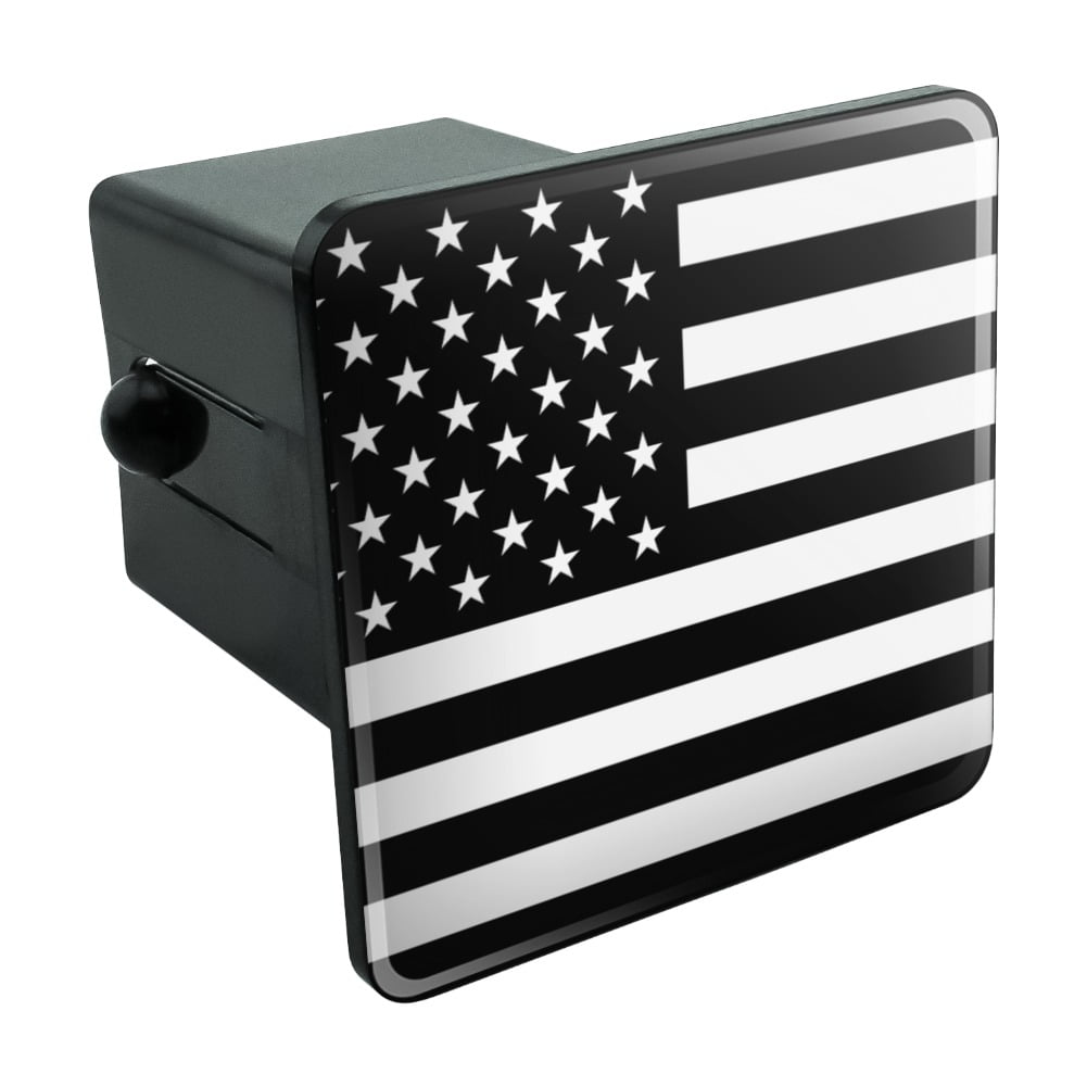 Subdued American USA Flag Black White Military Tactical Tow Trailer