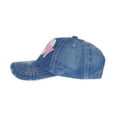 thumbnail image 2 of WITHMOONS Vintage Denim Baseball Cap Distressed Trucker Hat LX1202 (Pinkblue), 2 of 4