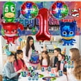 thumbnail image 4 of Pj Masks Balloons Party Supplies 1st Decor Tableware Birthday Cake Topper Decorations Banner Backdrop, 4 of 7