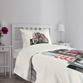 thumbnail image 5 of Ambesonne Truck Quilted Bedspread Set 2 Pcs, American Flag Motif Hood, Twin Size, Red White Blue, 5 of 6