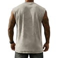 thumbnail image 4 of Dresfit Mens Tank Tops Sleeveless Washed Cut Off Shirts Crew Neck Distressed Athletic Basic Tees Summer 2026 Big and Tall Oversized Solid Color Workout T Shirts Khaki L, 4 of 4