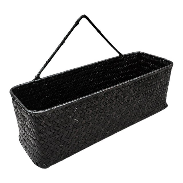 Hanging Basket Storage Baskets Containers Organizer Box 12*4in Rectangular Home Organizers Willow Wall Flower