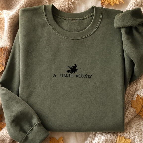 Halloween Shirt, A Little Witchy Sweatshirt, Minimalist Witch Hoodie, Spooky Season T-Shirt, Cute Halloween Gift for Women and Friends
