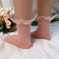 thumbnail image 4 of Toddler Kids Baby Socks Baby Toddlers Girls Mid Calf Length Socks 1 Pair Bow Lace Long Stockings Ruffled School Socks, 4 of 4