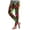Green, variant on Women's 80s Leggings Neon Artistic Splash Printed Buttery Soft Stretchy Pants Orange Size XXL