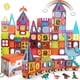 thumbnail image 1 of Bloques de construcción de azulejos magnéticos BUBUQE con juego de tren para 4 coches, 1 of 9