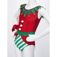 thumbnail image 3 of MSemis Kids Girls Christmas Elf Ballet Dance Gymnastic Leotard with Headband Outfit Red 8, 3 of 6