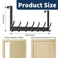 thumbnail image 2 of Over The Door Hooks, Door Hanger with 7 Double Hooks,Door Towel Rack for Bathroom, Bedroom, Dorm, Hanging Towels, Coats, Robes, Hats, Bags, 2 of 6