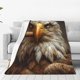 thumbnail image 1 of Balery Funny Bald Eagle Manta de Felpa Suave y Acogedora – Cobija de Franela Aterciopelada para Cama, Lavable y Cálida para Sofá, Mascotas, Transpirable-50"x40", 1 of 7