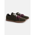 thumbnail image 2 of No Boundaries Women's Faux Suede Double Lace Sneakers, 2 of 5