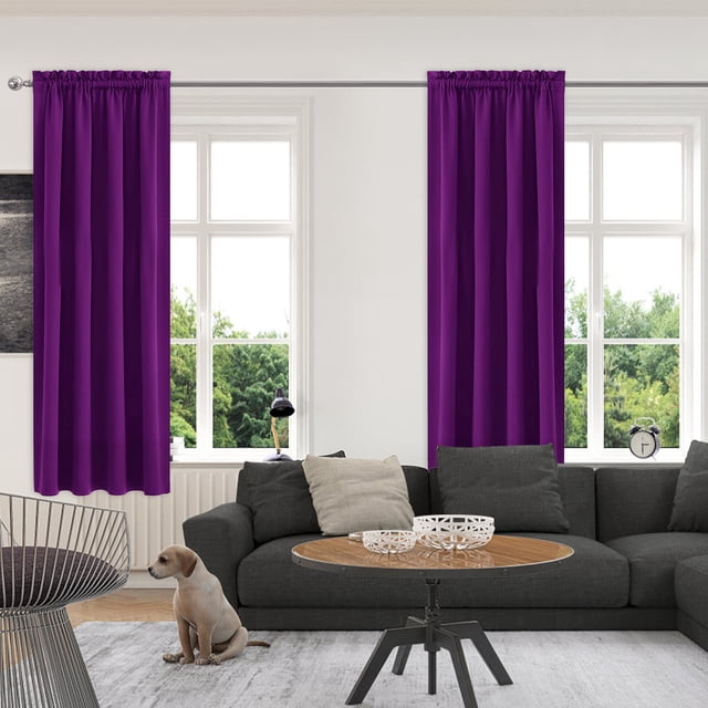 Xihbxyly Cortina Aislante Térmica, Diseño de Seda Que Ahorra Energía, Reducción de Ruido, Decoración para Dormitorio y Cocina, Insonorizante y Oscurecedora, Fácil Instalación, Juego de Cortinas, Tama