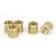 thumbnail image 1 of Conector de acoplamiento recto de rosca hembra de latón de 1/2 BSP, accesorios de tubería, 5 piezas, 1 of 2