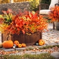 thumbnail image 6 of AcerichFad Fall Flowers Outdoor, 24 Bundles Artificial Autumn Faux Silk Flowers Fake Plants for Outside Indoor Yard Garden Porch Patio Home Decor, 6 of 12