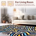 thumbnail image 2 of ODIKA 6'x6' Machine Washable Non-Slip Area Rug, Dynamic Zebra Inspired Print with Fluid Movement and Design High Traffic Rug, Beige, 292733, 2 of 7