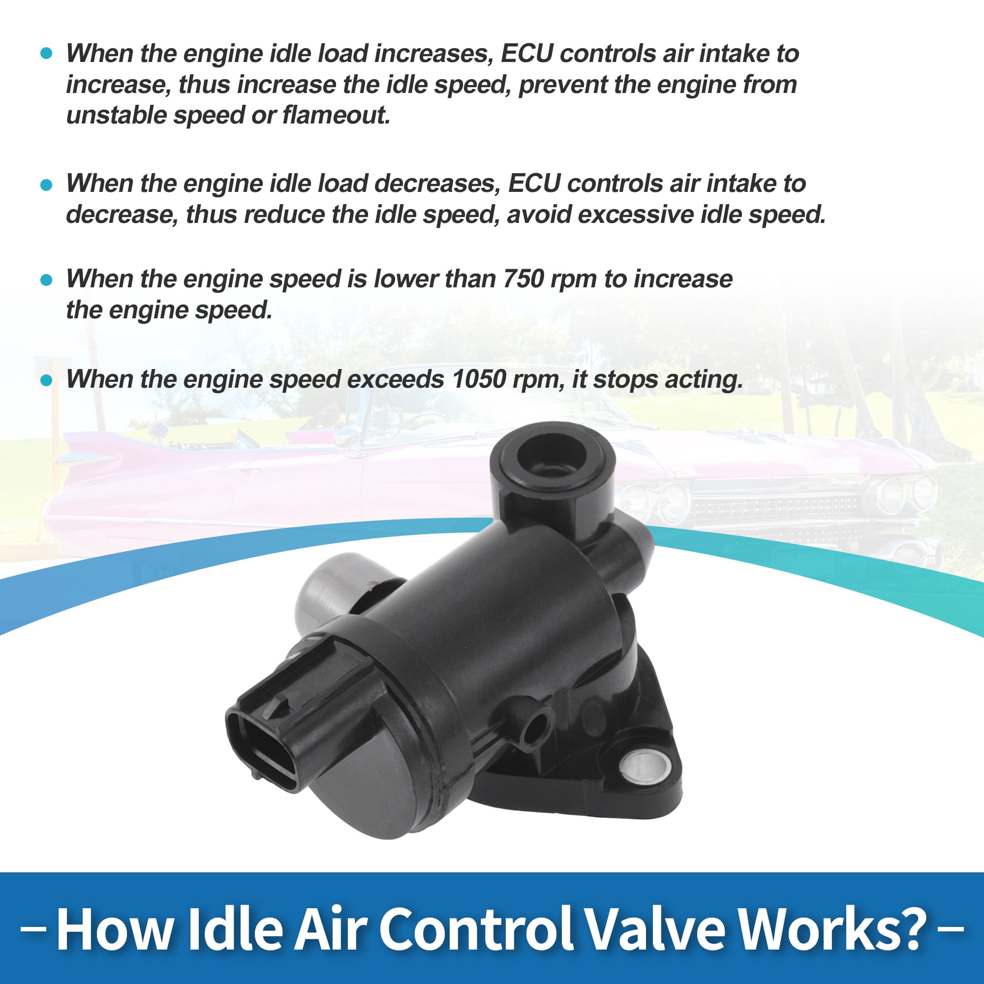 Unique Bargains Car Idle Air Control Valve for Mazda 3 2010 No.ZY0120130 IACV Idle Motor Idle Air Control Valve