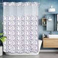 thumbnail image 6 of Spring Flowers No Hooks Shower Curtain with Snap-in Liner Vintage Country Watercolor Purple Floral Leaf Plant Shower Curtains for Bathroom, Waterproof, Easy Install, Washable 60"x72", 6 of 9