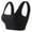 Black, variant on Women's Square Neck Longline Impact Sports Bras Comfort Wireless Bralettes with Embedded Pads Black L