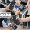 thumbnail image 4 of For Apple IPhone 17e / 16e Wallet Case Ultra-Slim Profile Vintage Leather Texture, Wallet For Women Men Card Holder Magnetic Clasp Kickstand Folio Case,Black,For iPhone 17e / 16e, 4 of 7