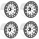 thumbnail image 1 of Borde Negro Plateado, 4 Piezas, Modelo de Rueda de Metal de 1,55 Pulgadas, Piezas de Automóvil para Axial SCX10 Ghost TRX4 TRX6 D90 1/10 RC Crawler Car, 1 of 7