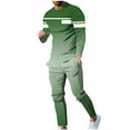 thumbnail image 2 of Axiiglly Sweatsuits for Men Gradient Pullover Sweatshirt Tracksuit Soft Elastic Waist Jogging Sweatpant with Pockets Casual Outdoor Hiking Running Sport Suits Set S-5XL, 2 of 7