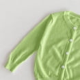 thumbnail image 5 of Miluxas Girls Crewneck Cardigan Sweater Kids Long Sleeve Button Knit Tops Outwear Bolero Shrug Cropped Tops Green 8-9 Years, 5 of 7
