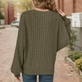 thumbnail image 6 of Sweaters for Women, Women's Cozy Oversized Pullover Sweater Soft Knit Long Sleeve Casual Tunic Top For Fall Winter Comfortable Loungewear, Sweater(Green,L), 6 of 6