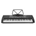 thumbnail image 2 of Hamzer Teclado de música de órgano eléctrico de piano electrónico de 61 teclas con soporte, micrófono y hoja de pegatinas - Negro, 2 of 5