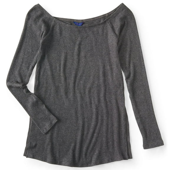 Aeropostale Womens Seriously Soft Pullover Blouse, Grey, Juniors, Medium